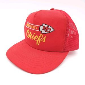 Vintage Kansas City Chiefs Mesh Snapback Trucker Hat NFL Ball Cap Annco Otto Red